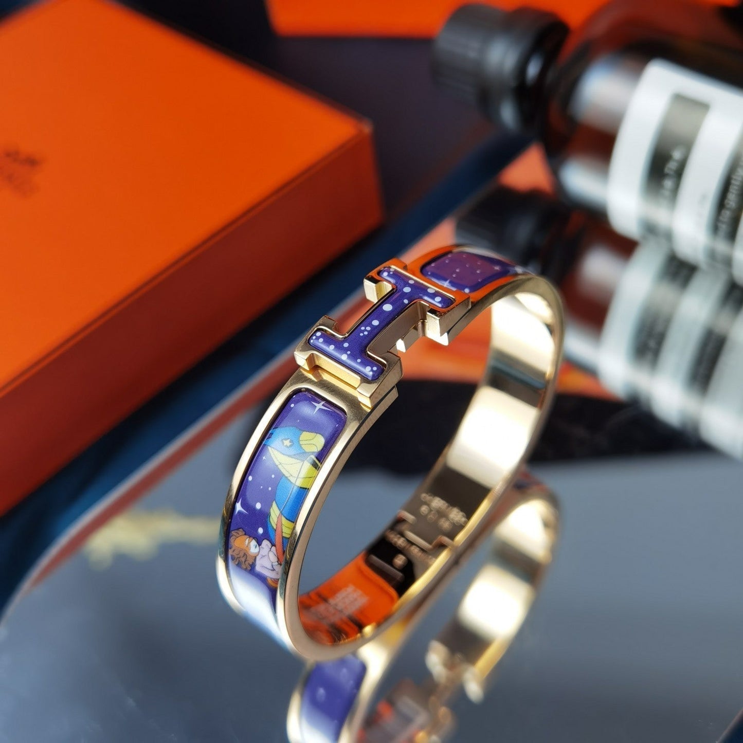 [Zalyn]H STAR AND MOON BRACELET 12MM