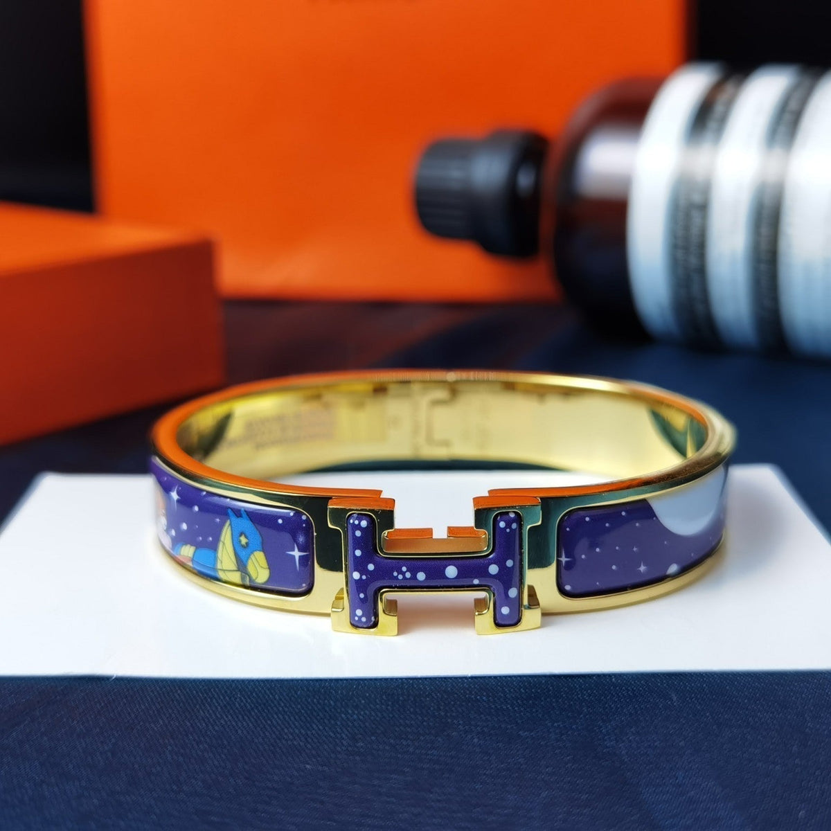 [Zalyn Jewelry ]H STAR AND MOON BRACELET 12MM