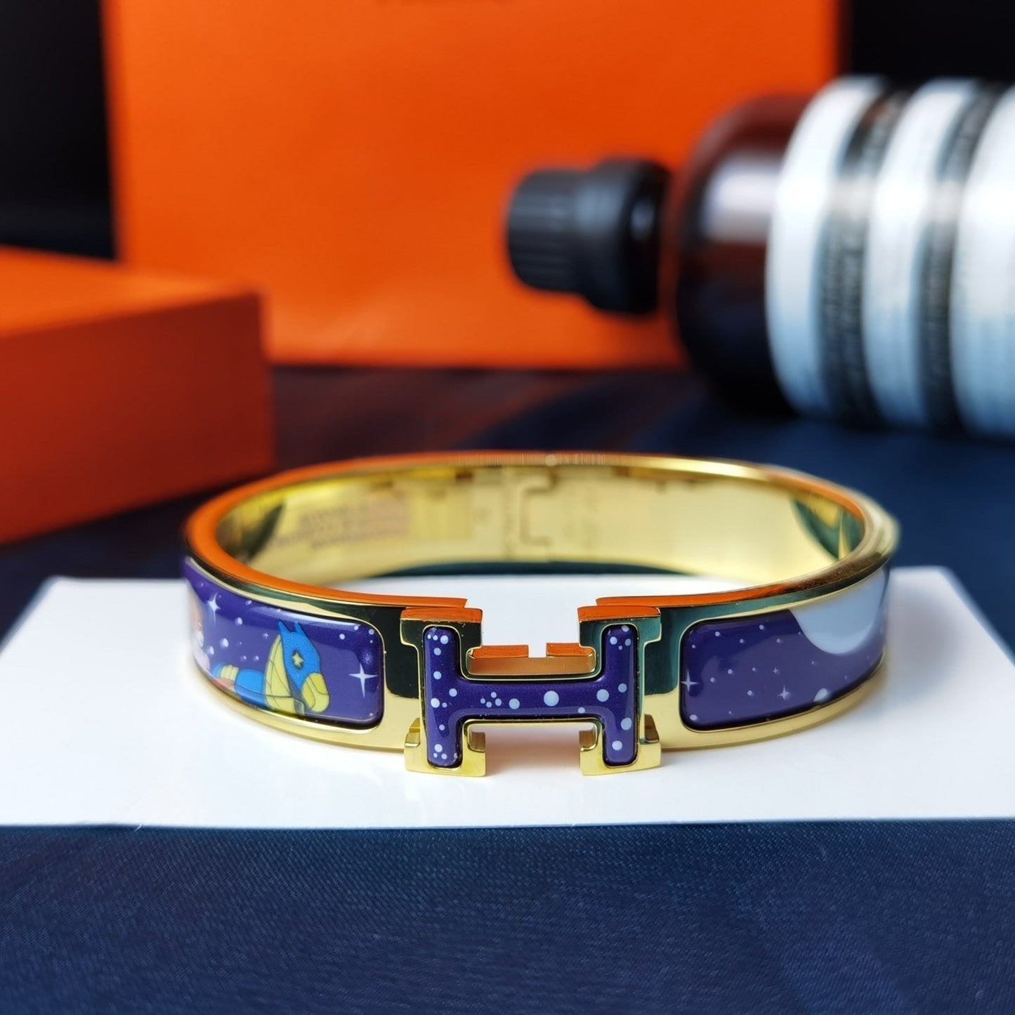 [Zalyn]H STAR AND MOON BRACELET 12MM
