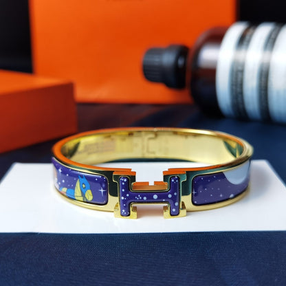 [Zalyn]H STAR AND MOON BRACELET 12MM