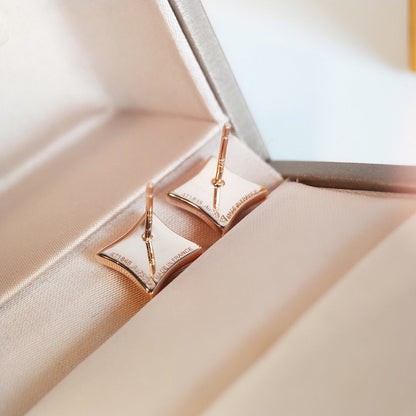 [Zalyn]STAR MOP ROSE GOLD EARRINGS