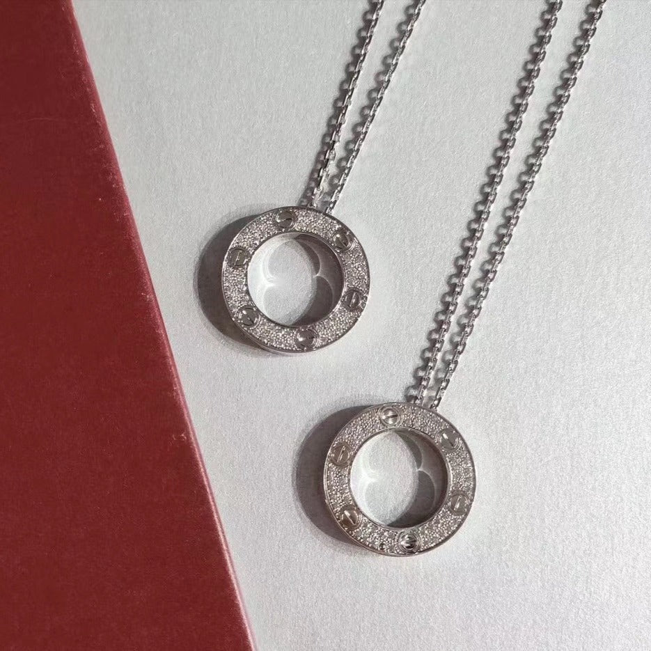 [Zalyn Jewelry ]LOVE NECKLACE ADJUSTABLE SILVER