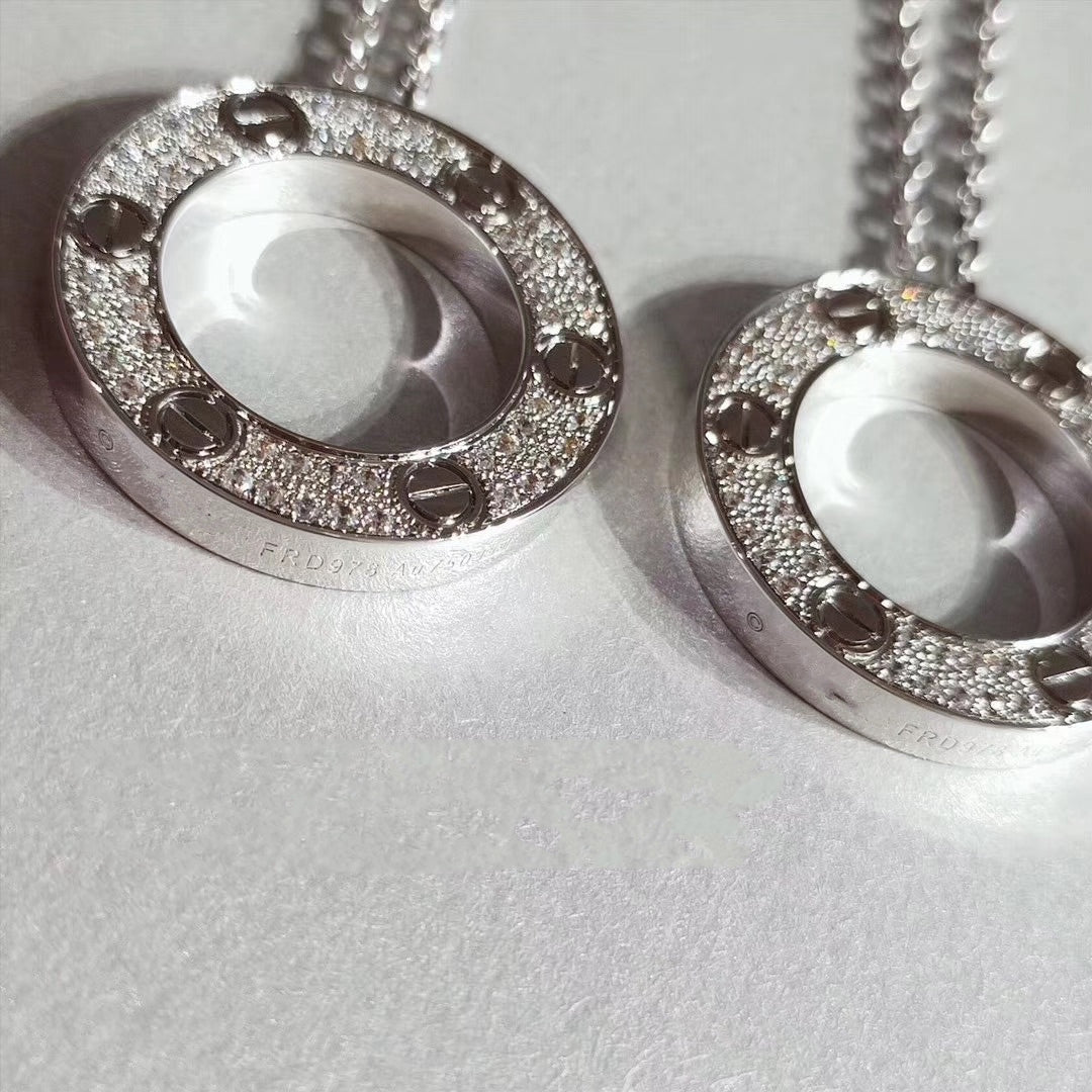 [Zalyn Jewelry ]LOVE NECKLACE ADJUSTABLE SILVER