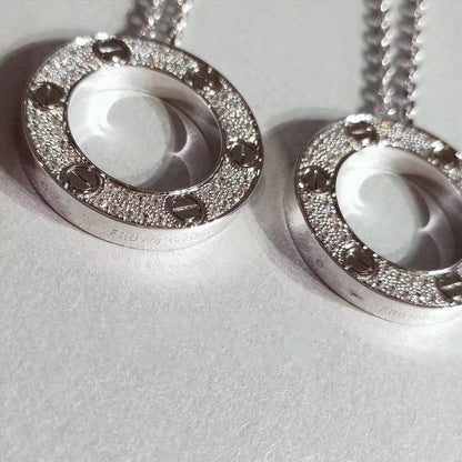 [Zalyn Jewelry ]LOVE NECKLACE ADJUSTABLE SILVER