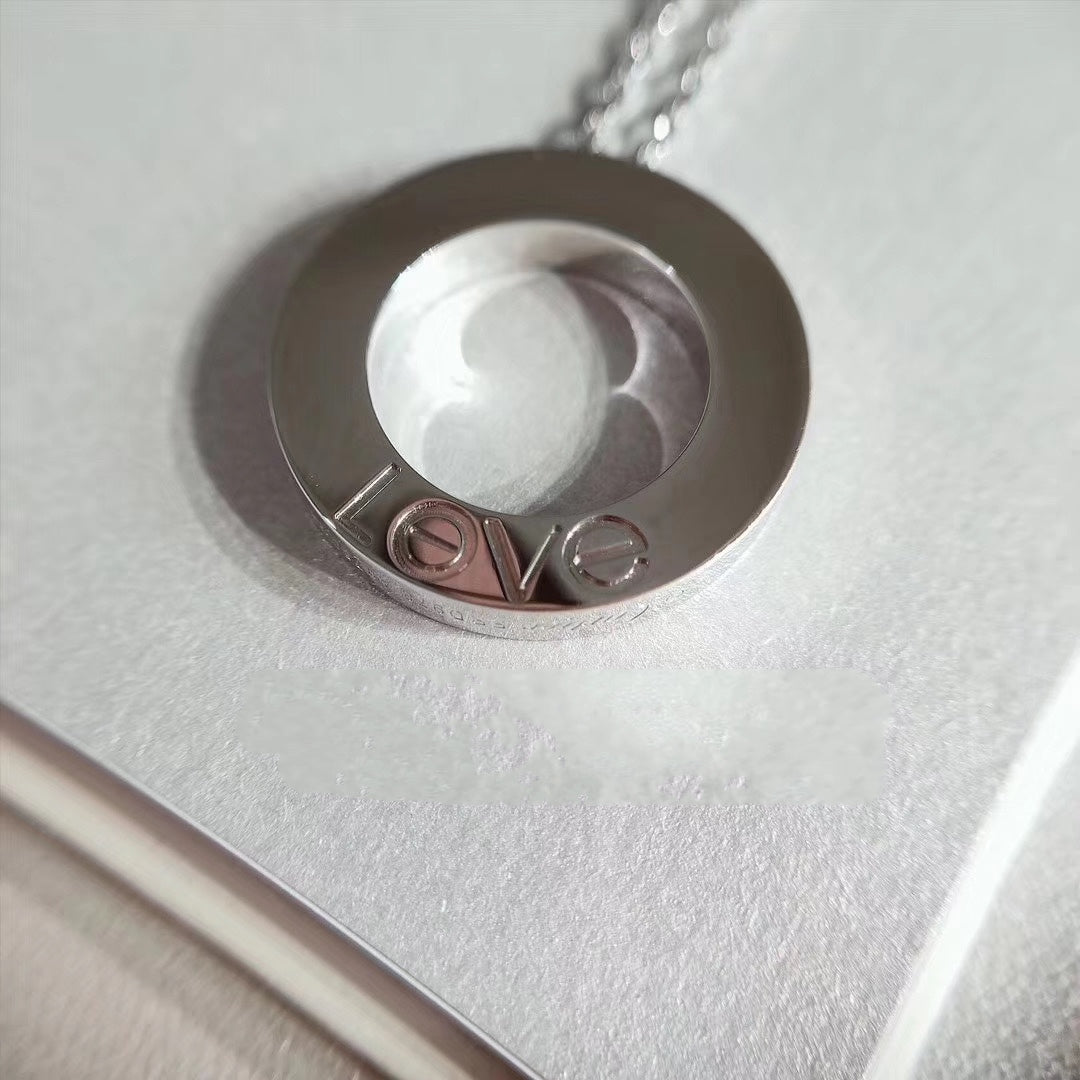 [Zalyn Jewelry ]LOVE NECKLACE ADJUSTABLE SILVER