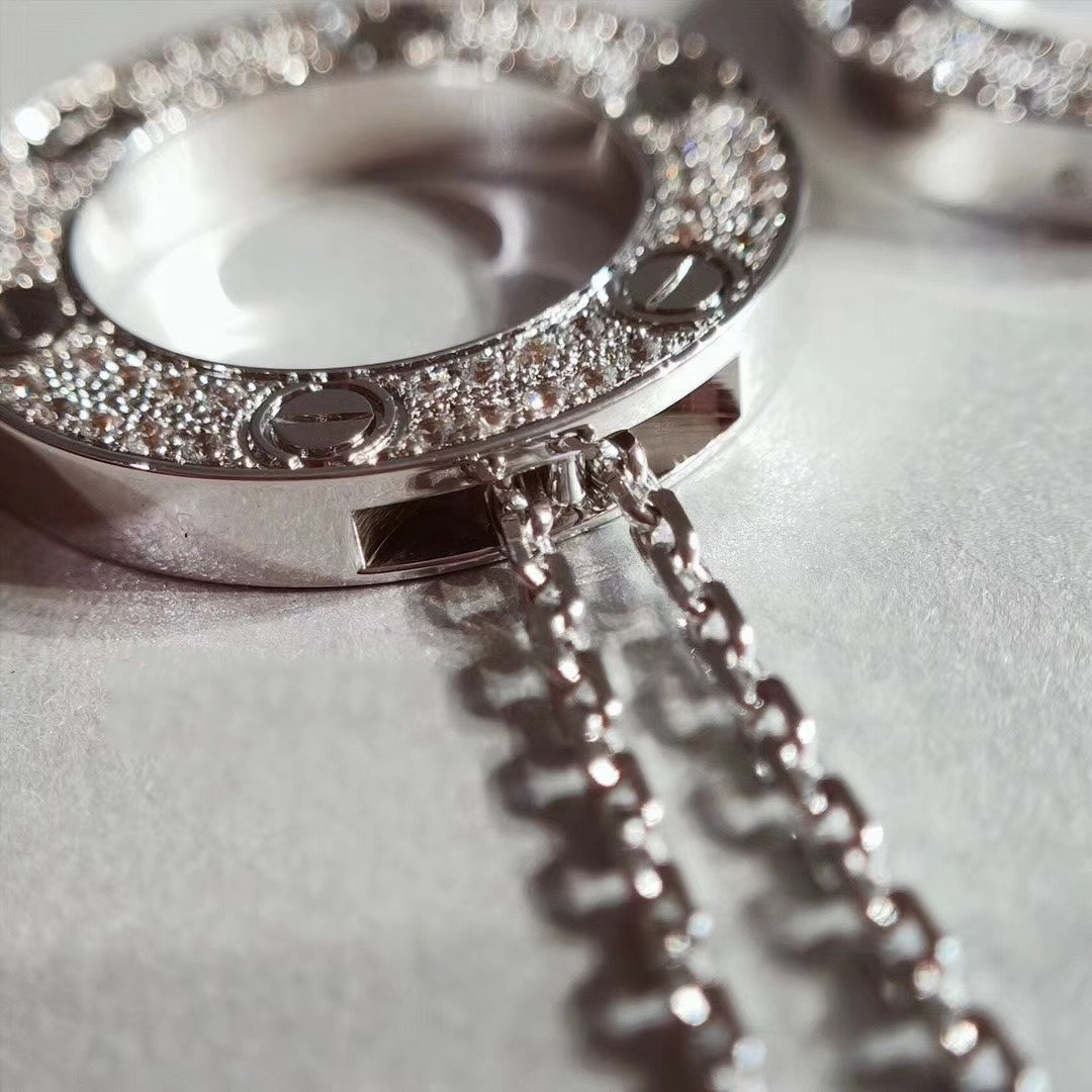 [Zalyn Jewelry ]LOVE NECKLACE ADJUSTABLE SILVER