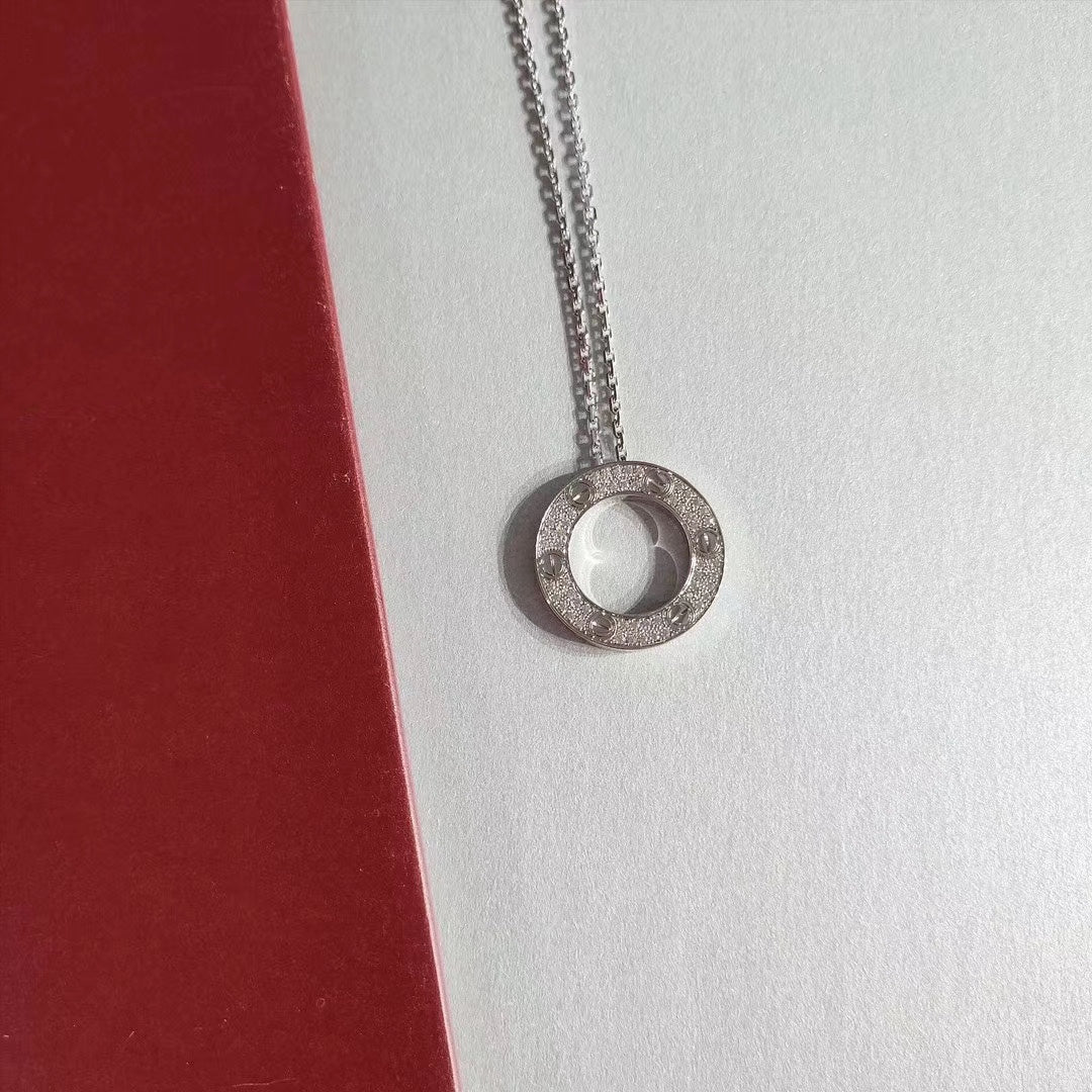 [Zalyn Jewelry ]LOVE NECKLACE ADJUSTABLE SILVER