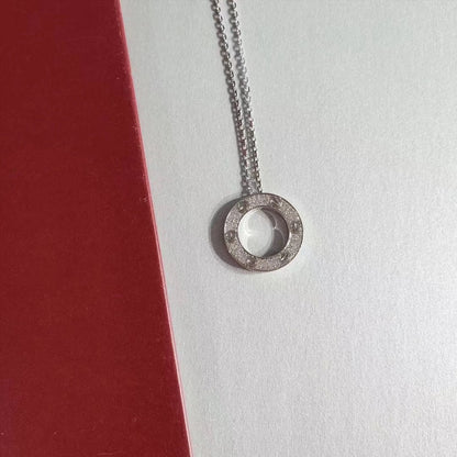 [Zalyn Jewelry ]LOVE NECKLACE ADJUSTABLE SILVER