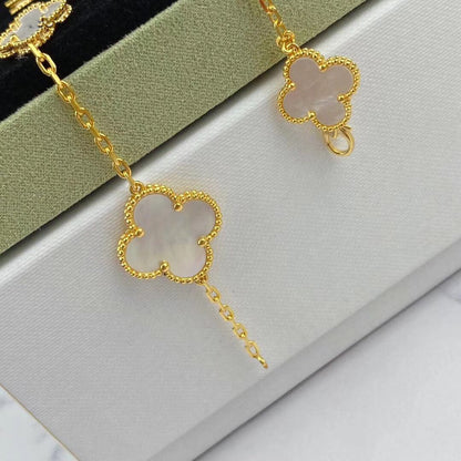 [Zalyn Jewelry ]MAGIC CLOVER MOP GOLD BRACELET 5 MOTIFS