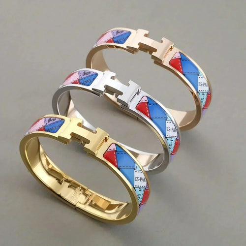 [Zalyn]H BRACELET DOTTED BORDER 12MM
