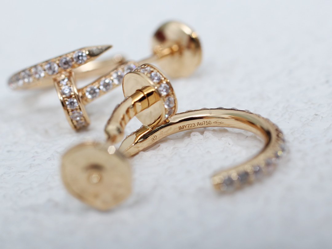 [Zalyn Jewelry ]JUSTE EARRINGS 12.75MM PINK GOLD DIAMOND