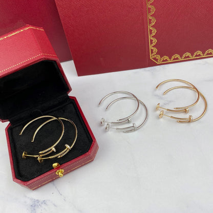 [Zalyn Jewelry ]JUSTE EARRINGS FULL DIAMONDS 1.8MM