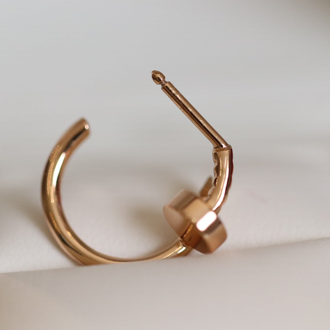 [Zalyn Jewelry ]JUSTE EARRINGS PINK GOLD