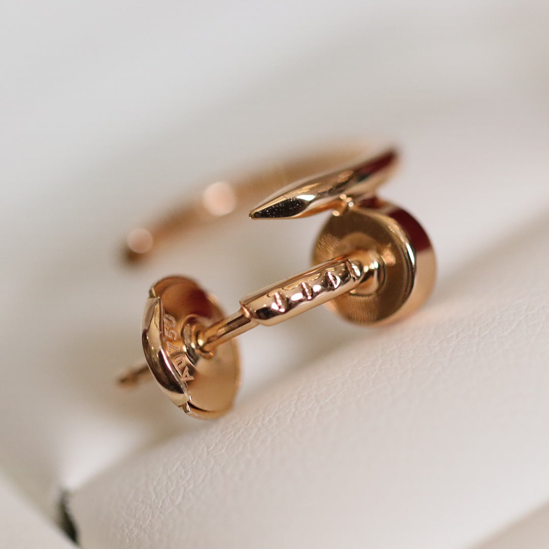 [Zalyn Jewelry ]JUSTE EARRINGS PINK GOLD