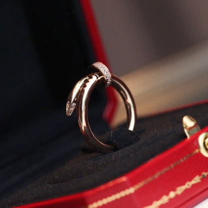 [Zalyn Jewelry ]JUSTE RING 2.65MM PINK GOLD DIAMOND