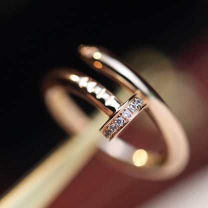 [Zalyn Jewelry ]JUSTE RING 2.65MM PINK GOLD DIAMOND
