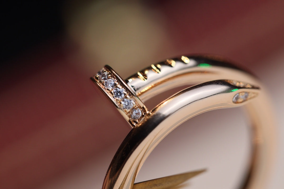 [Zalyn Jewelry ]JUSTE RING 2.65MM PINK GOLD DIAMOND