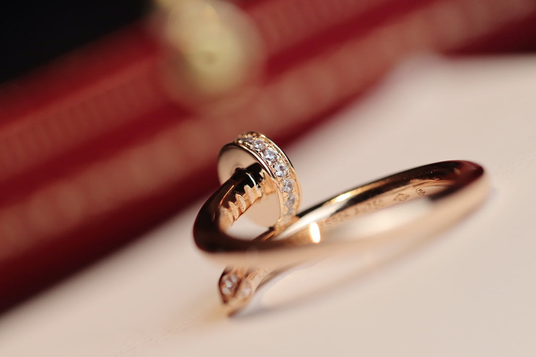 [Zalyn Jewelry ]JUSTE RING 2.65MM PINK GOLD DIAMOND