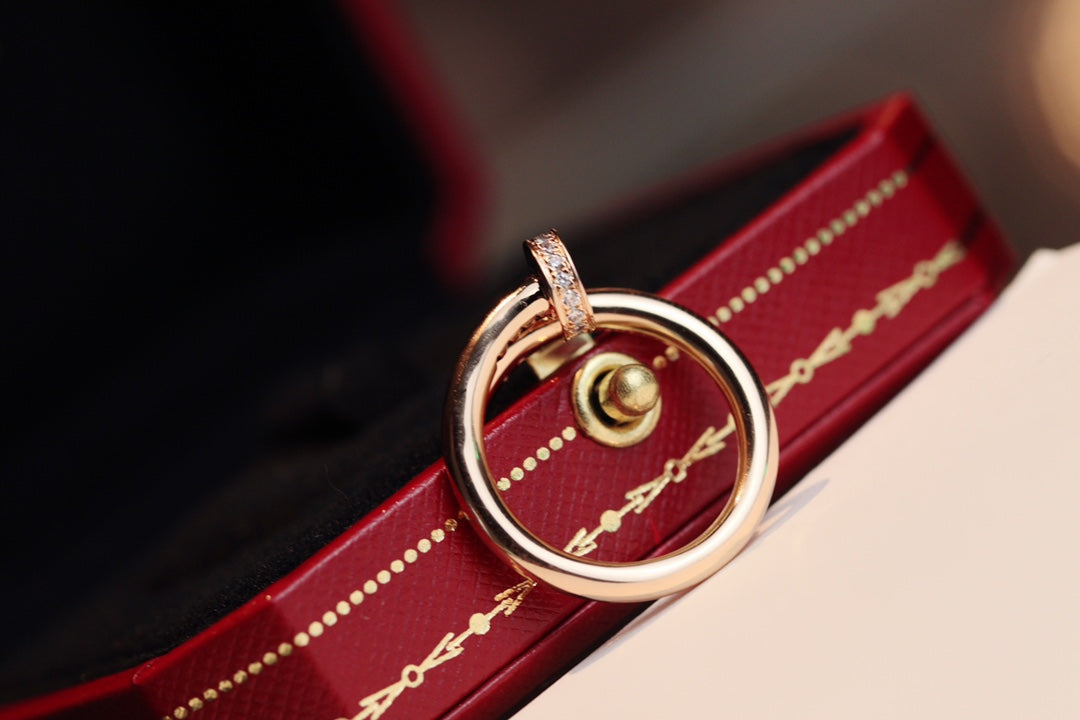 [Zalyn Jewelry ]JUSTE RING 2.65MM PINK GOLD DIAMOND