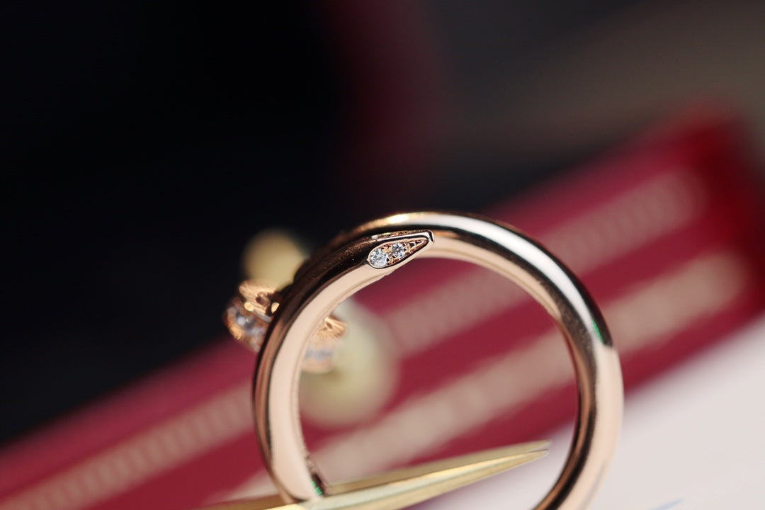 [Zalyn Jewelry ]JUSTE RING 2.65MM PINK GOLD DIAMOND