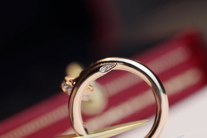 [Zalyn Jewelry ]JUSTE RING 2.65MM PINK GOLD DIAMOND