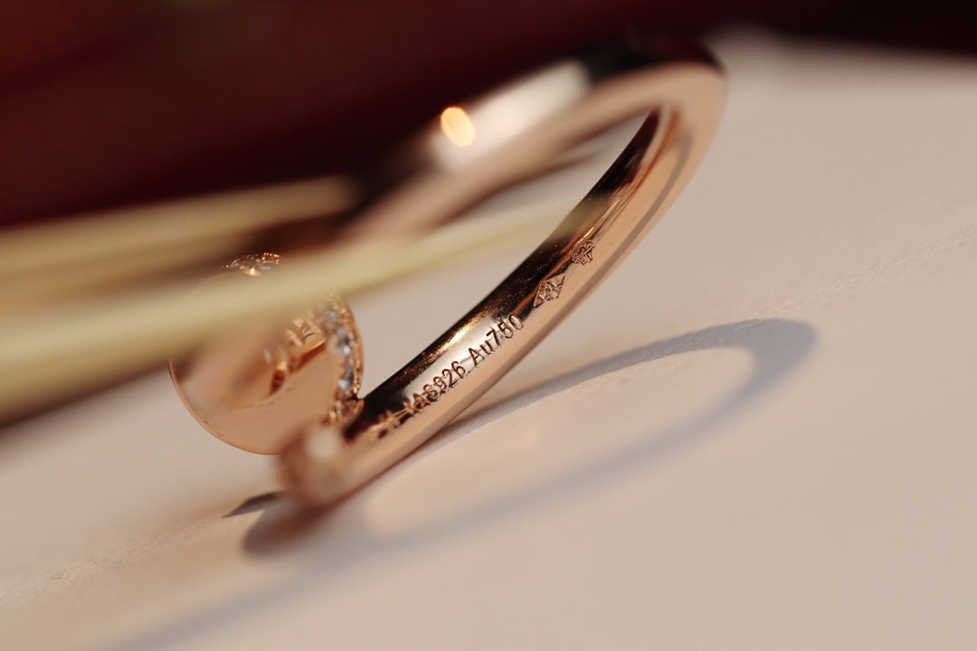 [Zalyn Jewelry ]JUSTE RING 2.65MM PINK GOLD DIAMOND