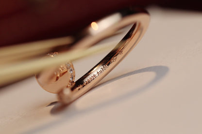 [Zalyn Jewelry ]JUSTE RING 2.65MM PINK GOLD DIAMOND