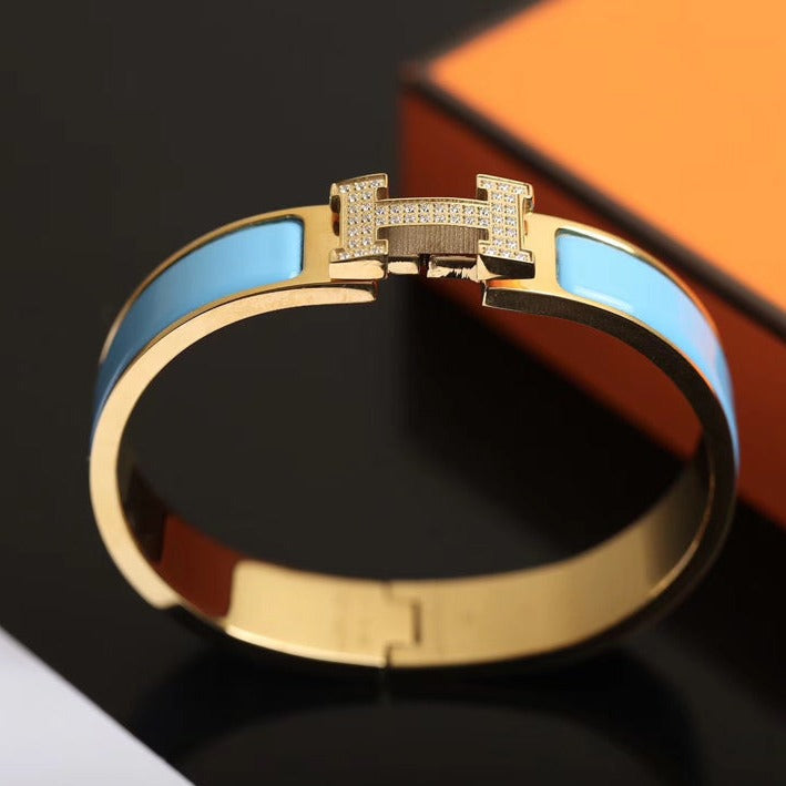 [Zalyn]H CLOUD BLUE BRACELET GOLD DIAMOND