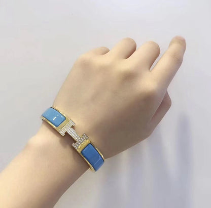 [Zalyn]H CLOUD BLUE BRACELET GOLD DIAMOND