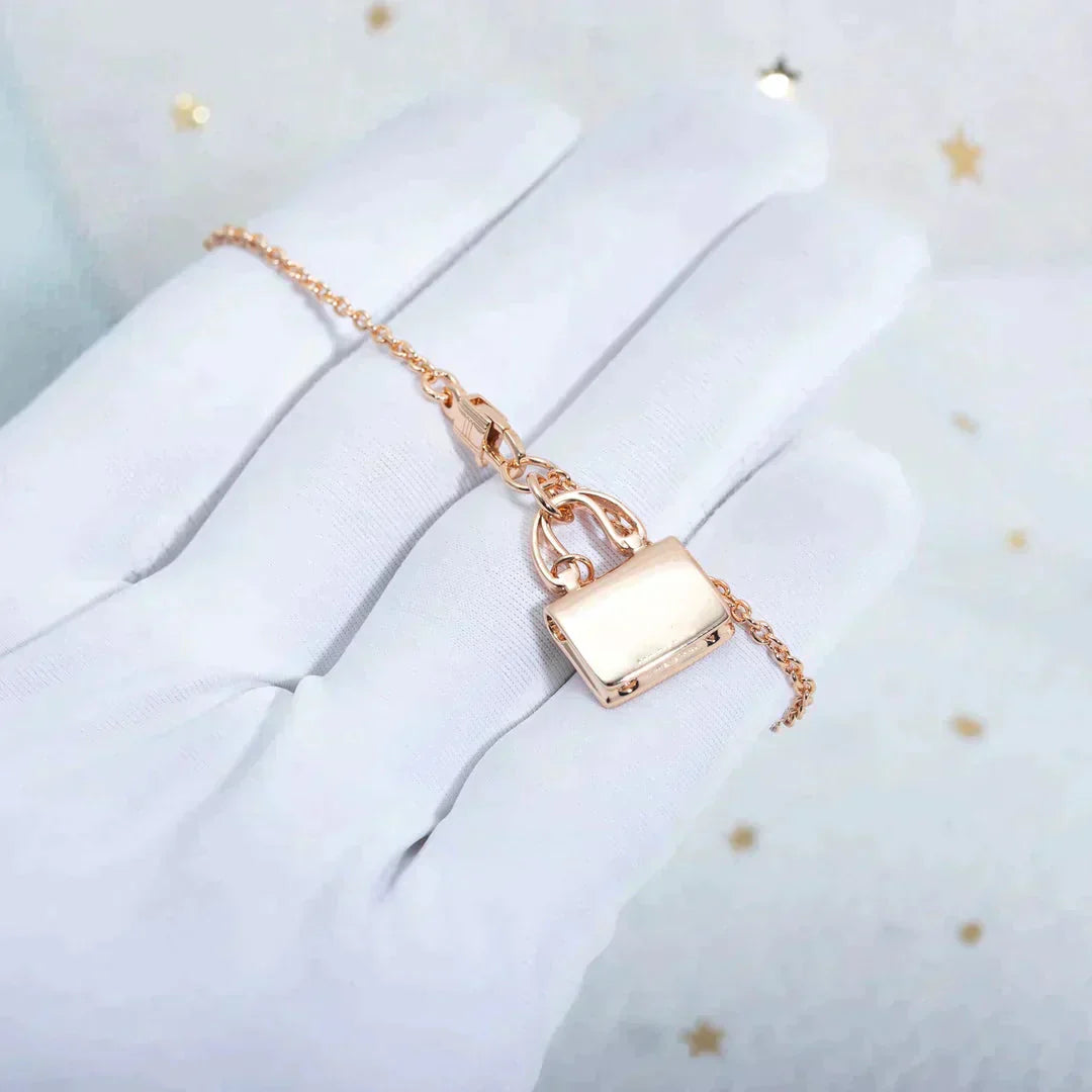 [Zalyn]AMULETTE PEDANT ROSE GOLD NECKLACE