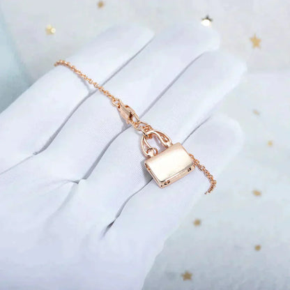 [Zalyn]AMULETTE PEDANT ROSE GOLD NECKLACE