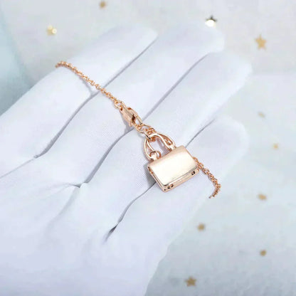[Zalyn Jewelry ]AMULETTE PEDANT ROSE GOLD NECKLACE