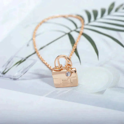 [Zalyn]AMULETTE PEDANT ROSE GOLD NECKLACE