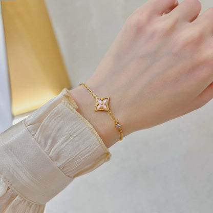 [Zalyn]STAR 1 DIAMOND ROSE GOLD BRACELET