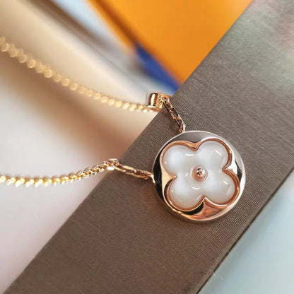 [Zalyn]SUN MOP GOLD 1 DIAMOND NECKLACE