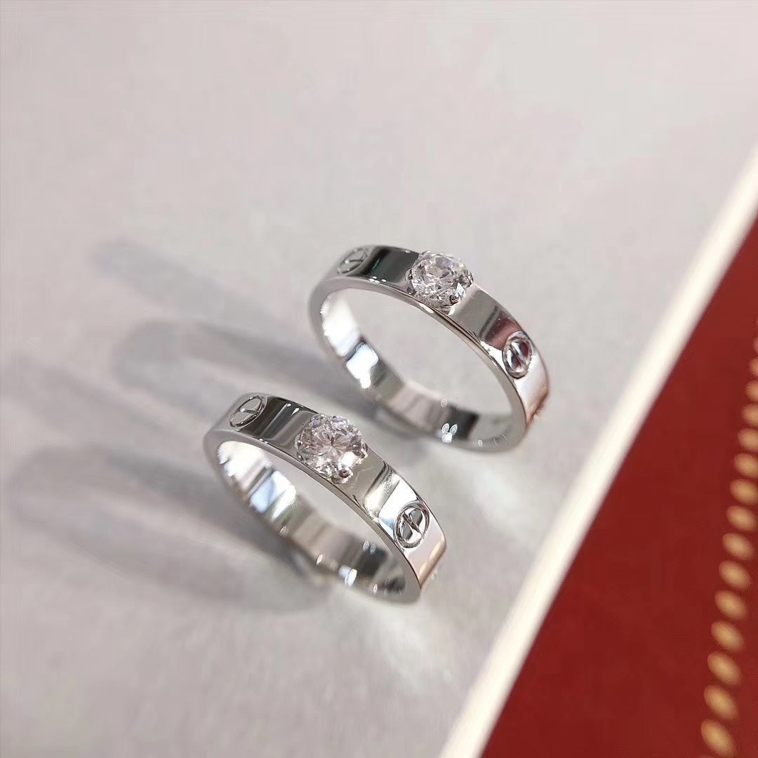 [Zalyn Jewelry ]LOVE RING 3.6MM 1 BIG DIAMOND