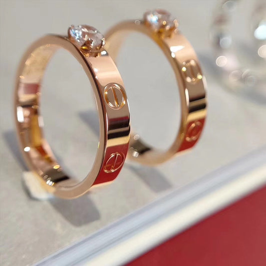 [Zalyn Jewelry ]LOVE RING 3.6MM 1 BIG DIAMOND