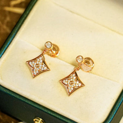 [Zalyn]STAR DIAMONDS EARRINGS GOLD
