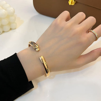 [Zalyn Jewelry ]PANTHERE GOLD OPEN BRACELET
