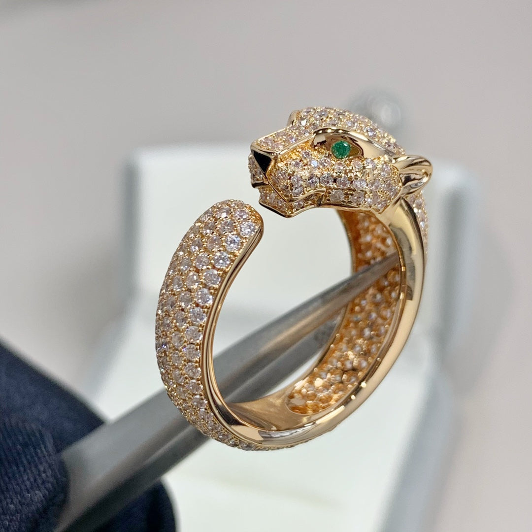 [Zalyn Jewelry ]PANTHERE PINK GOLD DIAMOND RING