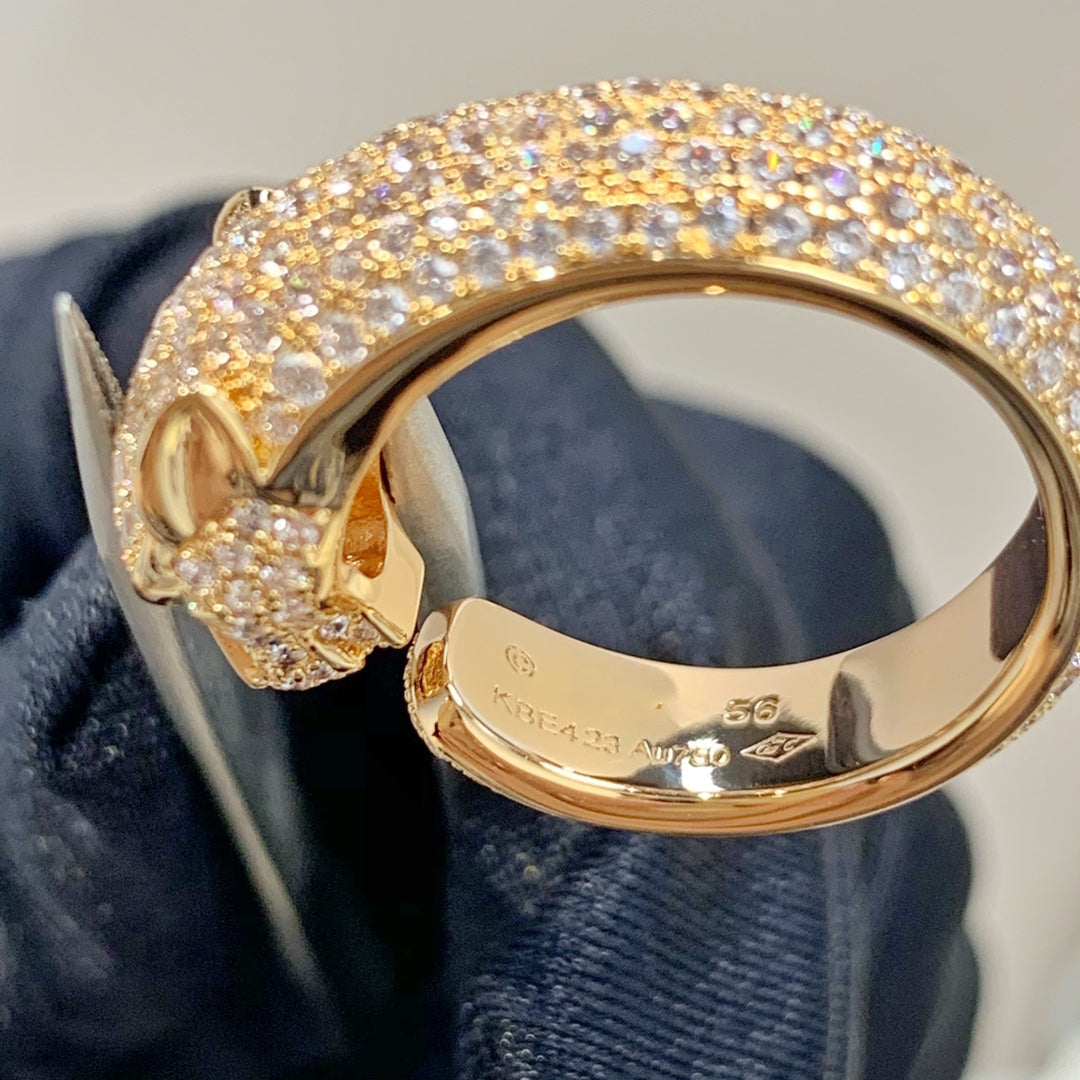 [Zalyn Jewelry ]PANTHERE PINK GOLD DIAMOND RING