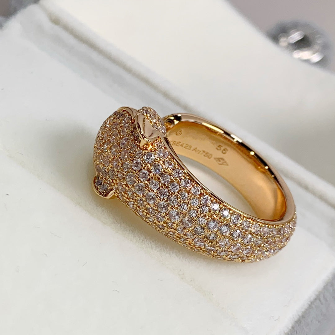 [Zalyn Jewelry ]PANTHERE PINK GOLD DIAMOND RING