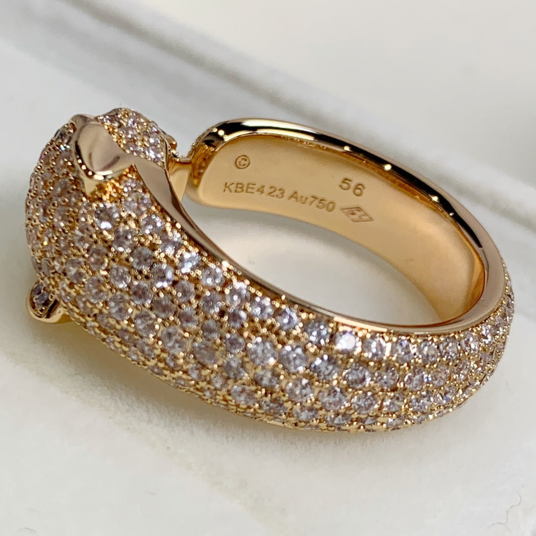[Zalyn Jewelry ]PANTHERE PINK GOLD DIAMOND RING