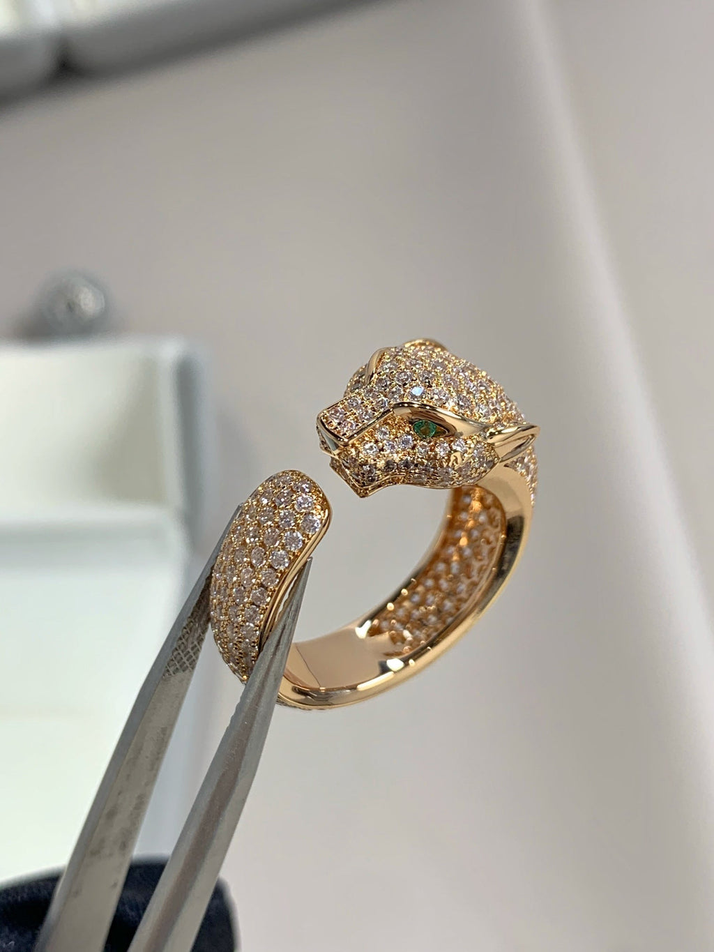 [Zalyn Jewelry ]PANTHERE PINK GOLD DIAMOND RING