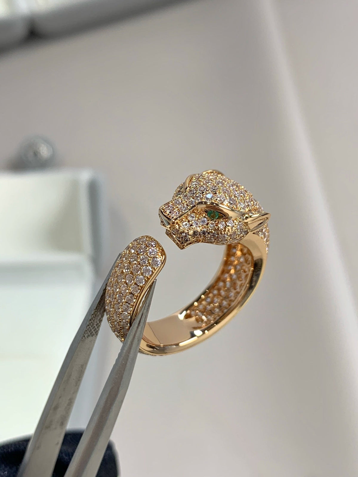 [Zalyn Jewelry ]PANTHERE PINK GOLD DIAMOND RING