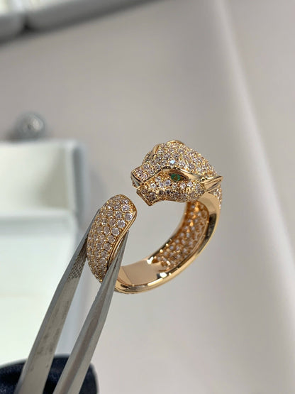 [Zalyn Jewelry ]PANTHERE PINK GOLD DIAMOND RING