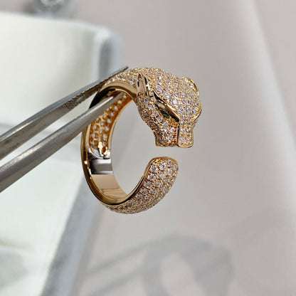 [Zalyn Jewelry ]PANTHERE PINK GOLD DIAMOND RING