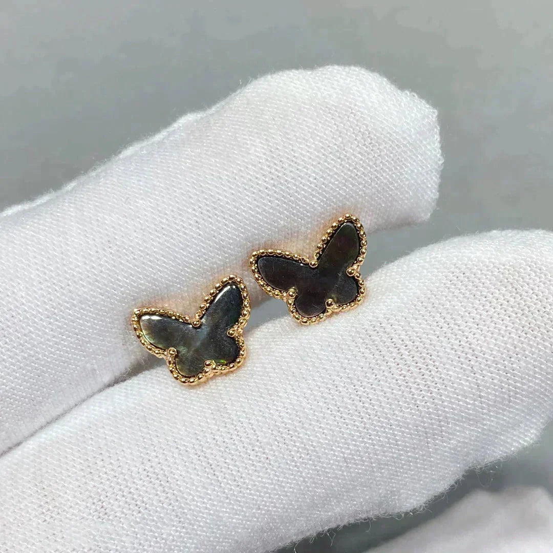 [Zalyn Jewelry ]BUTTERFLY DARK MOP  EARRINGS