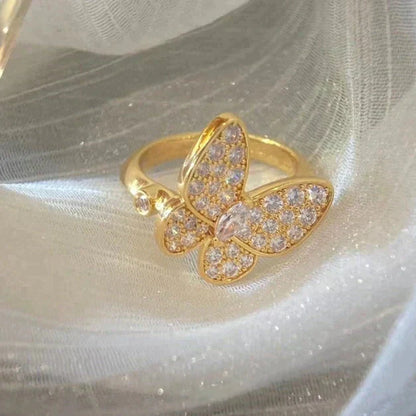 [Zalyn Jewelry ]BUTTERFLY DIAMOND RING