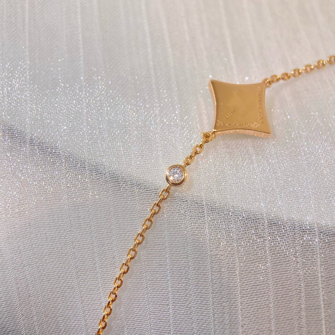 [Zalyn]COLOR STAR CARNELIAN ROSE GOLD DIAMOND BRACELET
